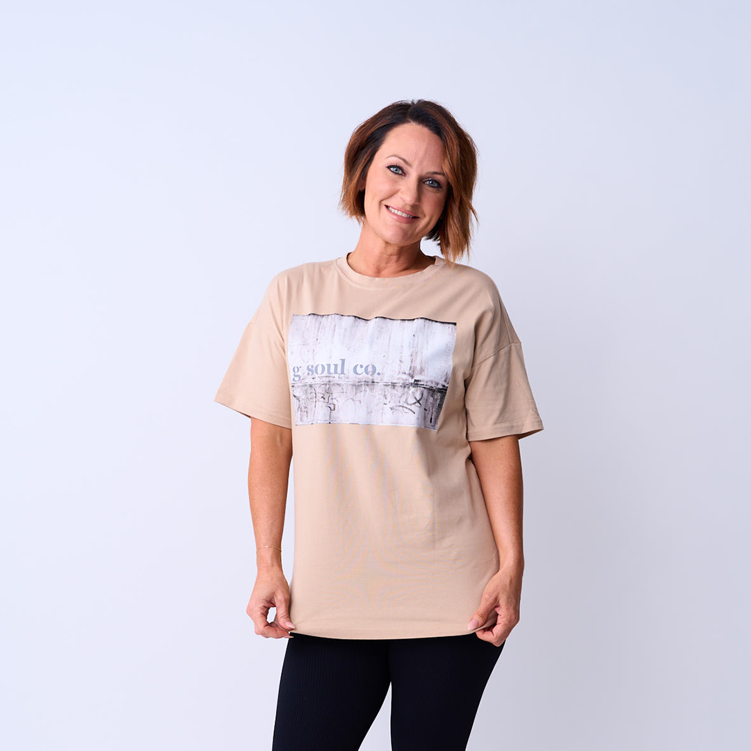 Oversized Graffiti Wall Tee