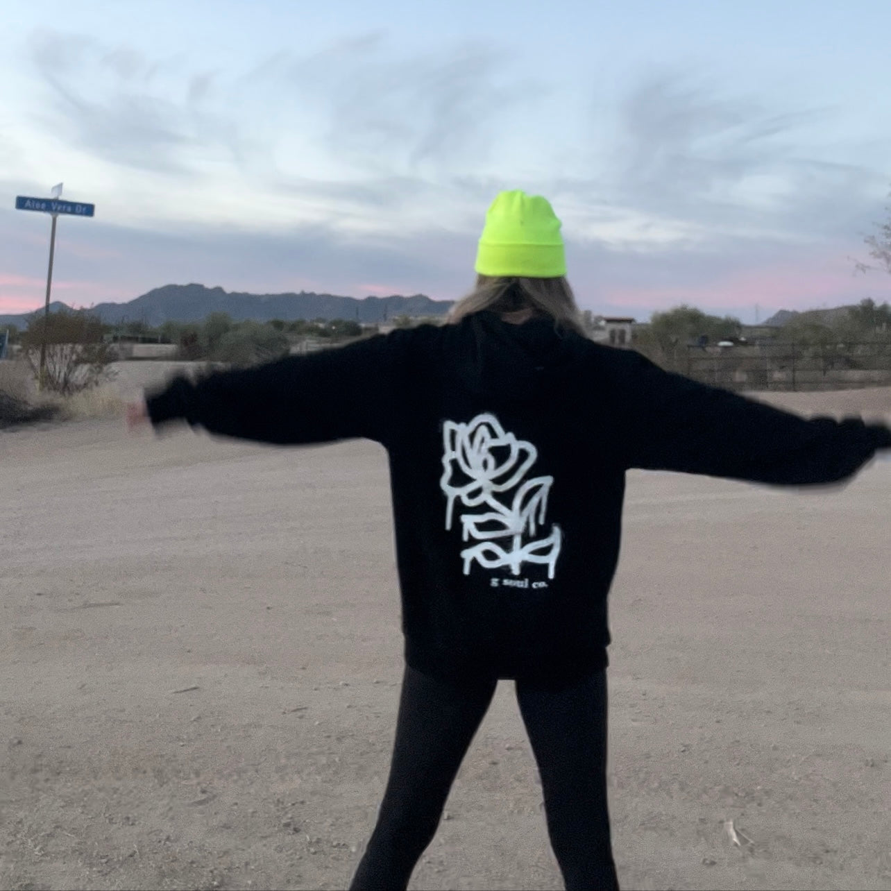 Graffiti Rose Sweatshirt