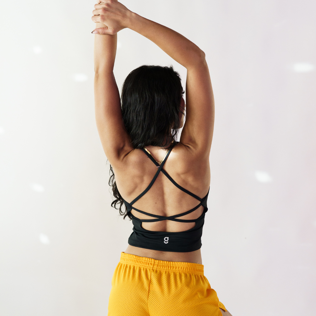 Strappy Tank Bra - Black