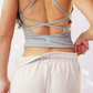Strappy Tank Bra - Grey
