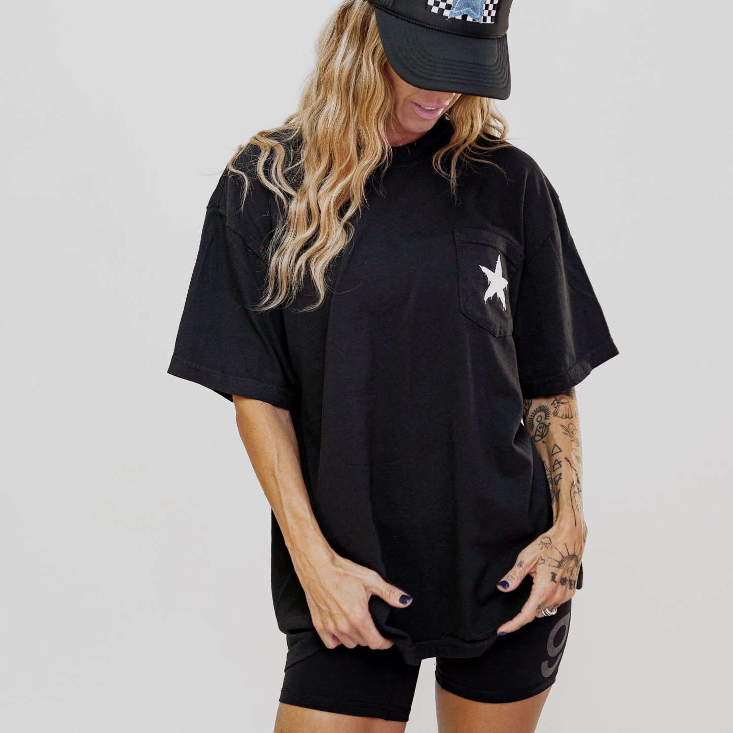 Graffiti Star Cowgirl Pocket Tee