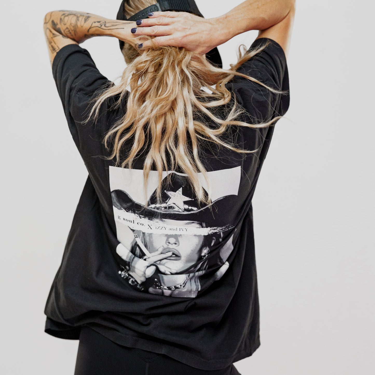 Graffiti Star Cowgirl Pocket Tee