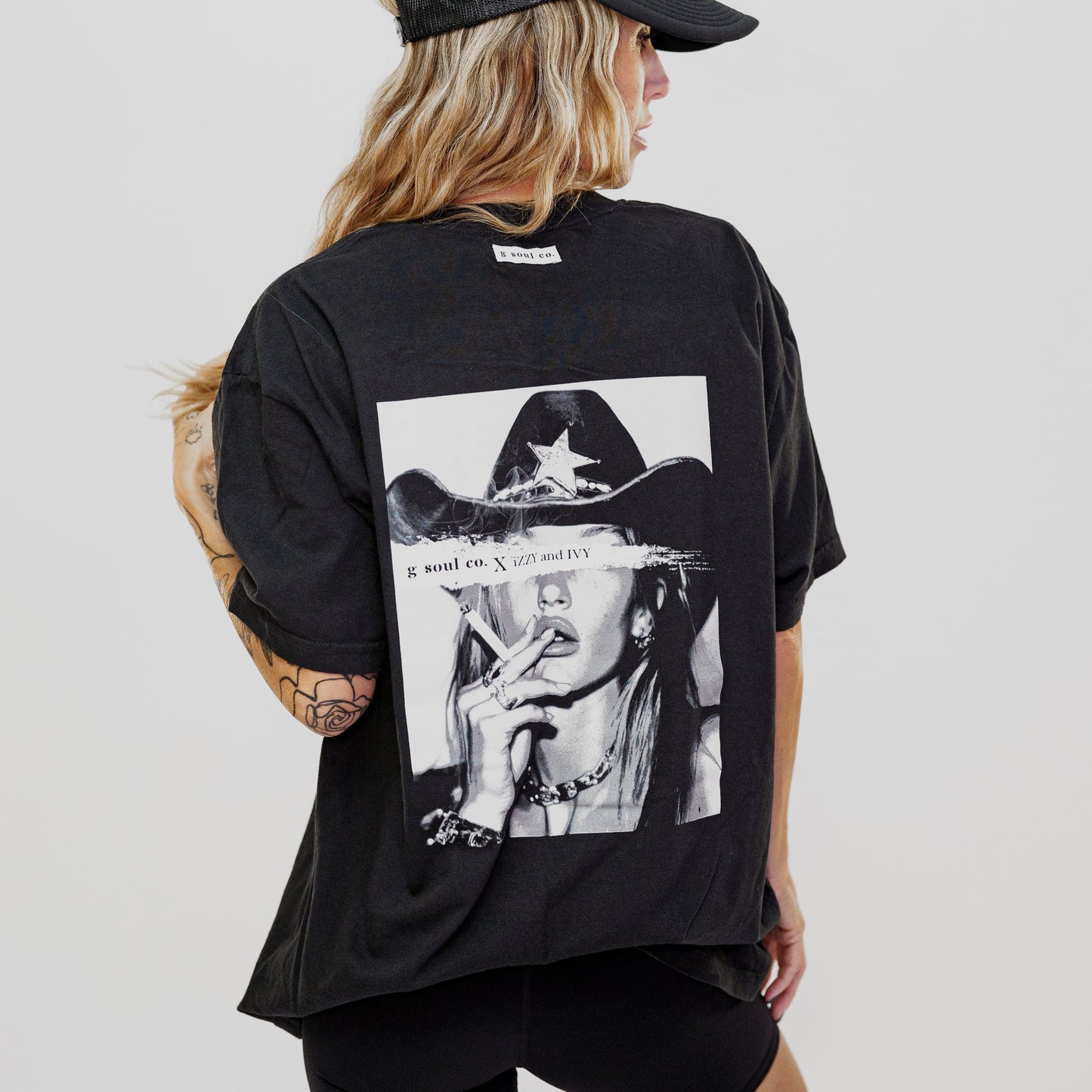 Graffiti Star Cowgirl Pocket Tee